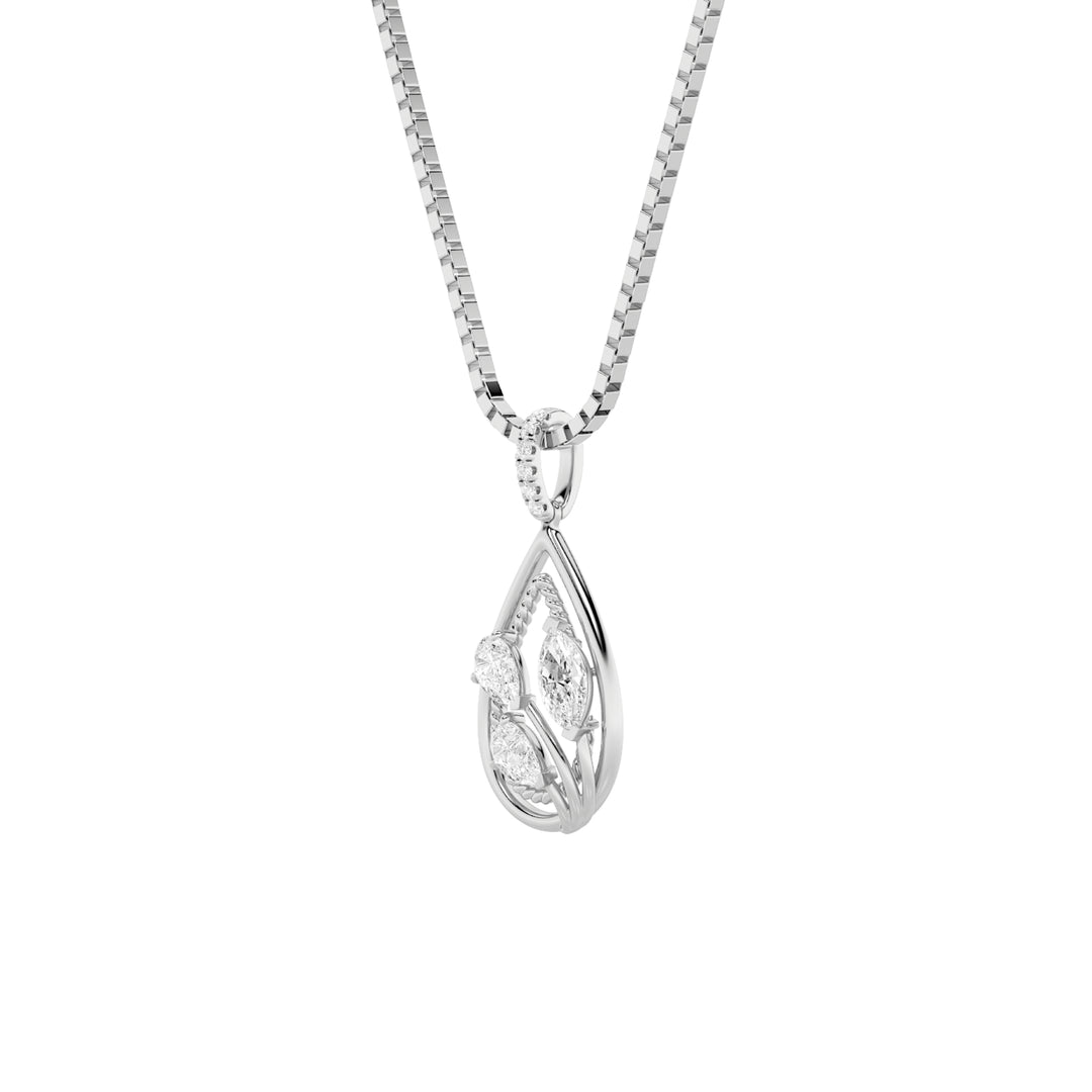 1Cttw Marquise Shaped Lab Grown Diamond (F/VS) Pendant in 14K Gold