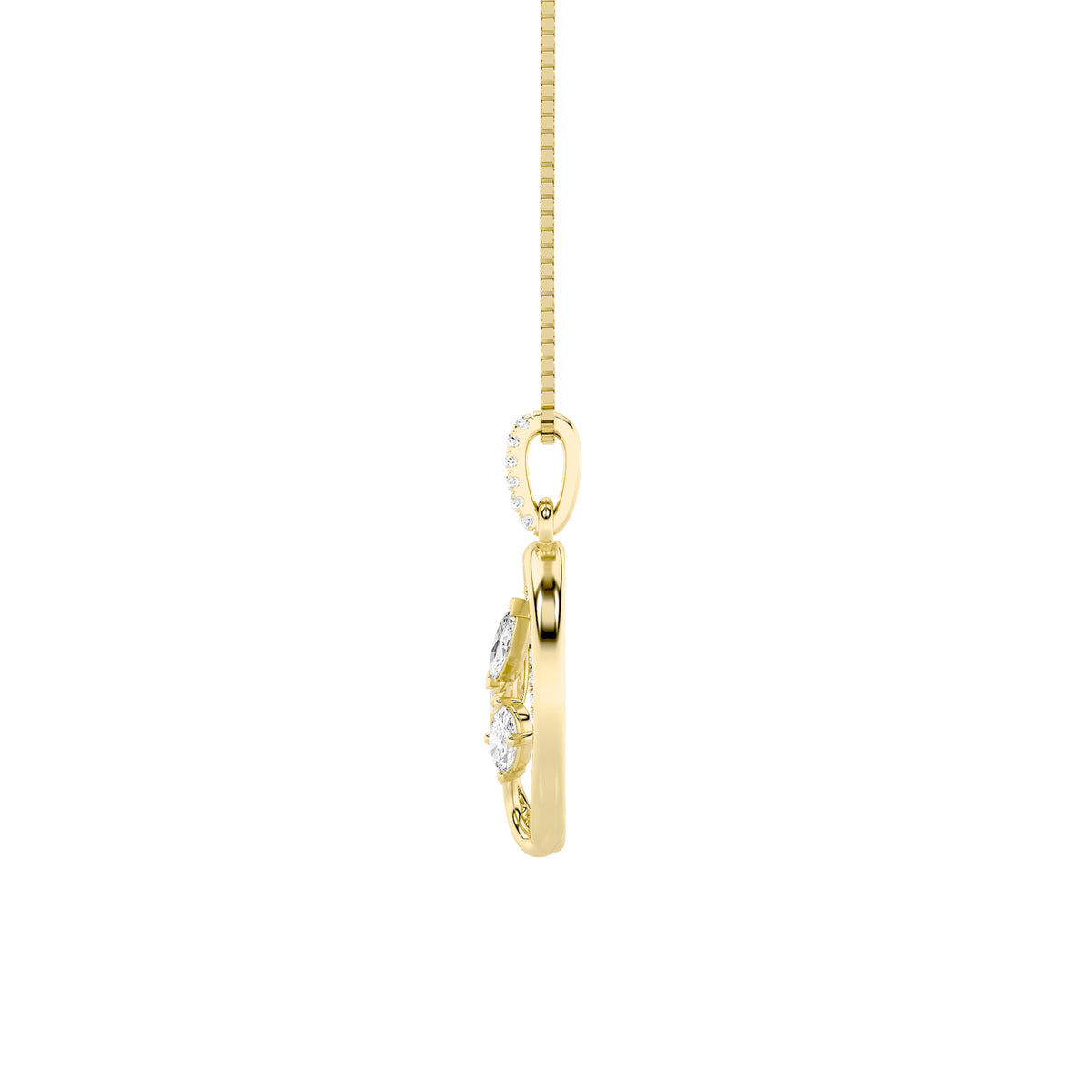 1Cttw Oval Shaped Lab Grown Diamond (F/VS) Pendant in 14K Gold