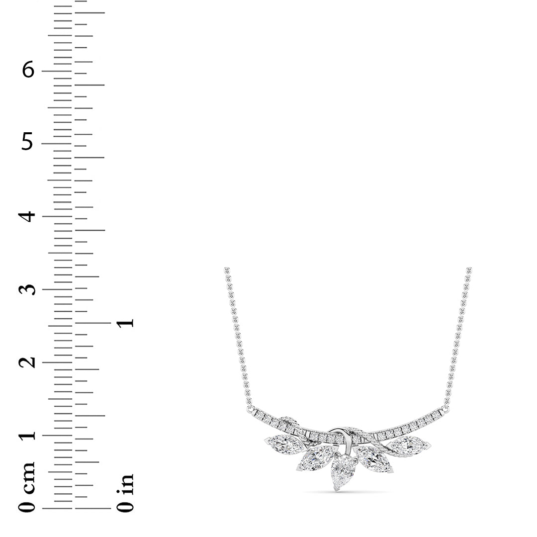 1.5Cttw Pear Shaped Lab Grown Diamond (F/VS) Necklace in 14K Gold