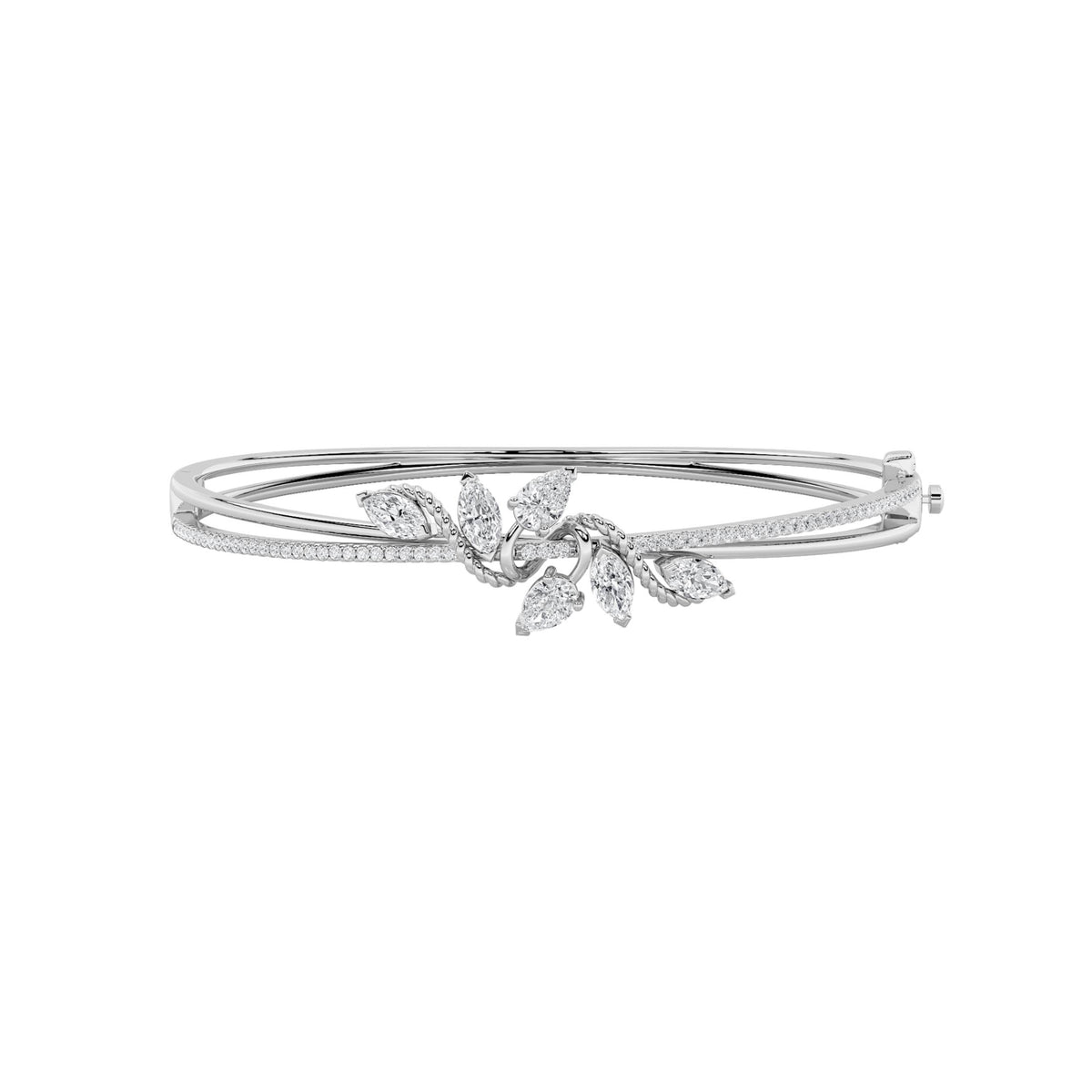2Cttw Marquise Shaped Lab Grown Diamond (F/VS) Bracelet in 14K Gold
