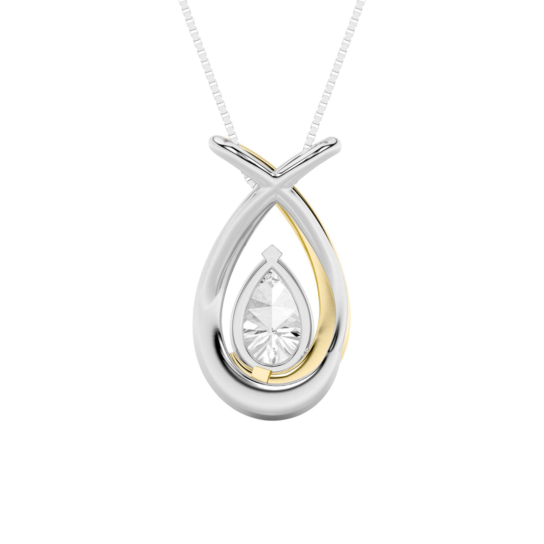 1.5CTW Pear Shaped Lab Grown Diamond (F/VS) Fancy Pendant in 14K Gold