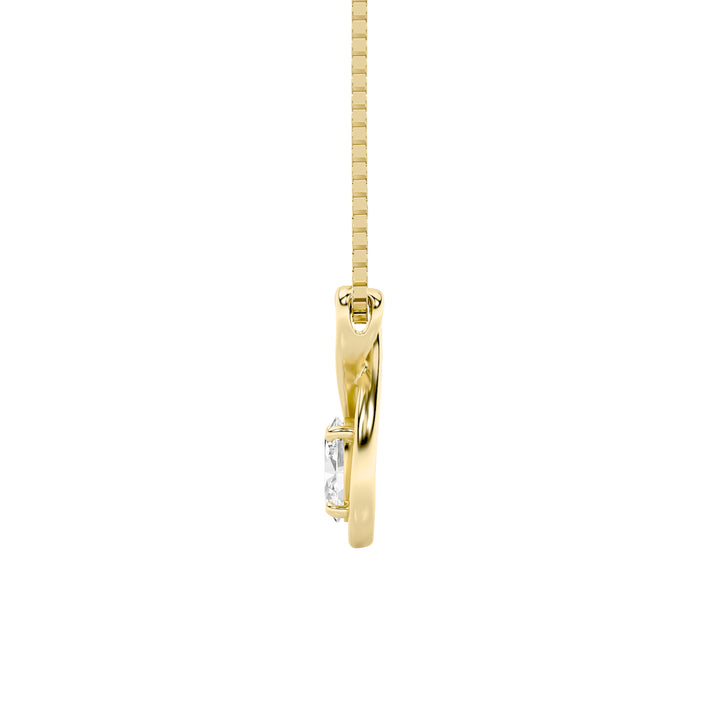 1Cttw Oval Shaped Lab Grown Diamond (G/VS) Fancy Solitaire Pendant in 14K Gold