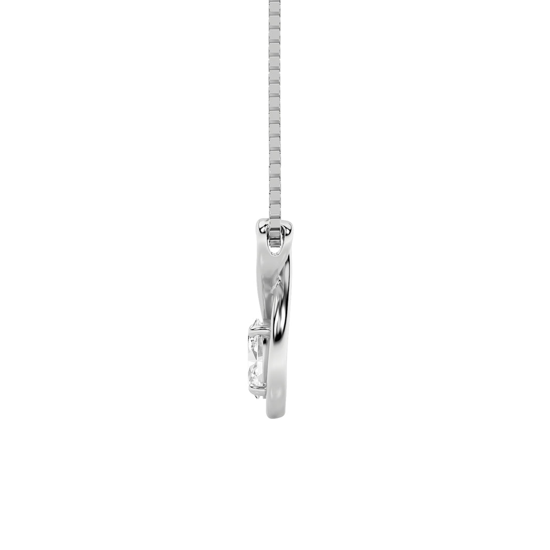 1Cttw Oval Shaped Lab Grown Diamond (F/VS) Fancy Solitaire Pendant in 14K Gold