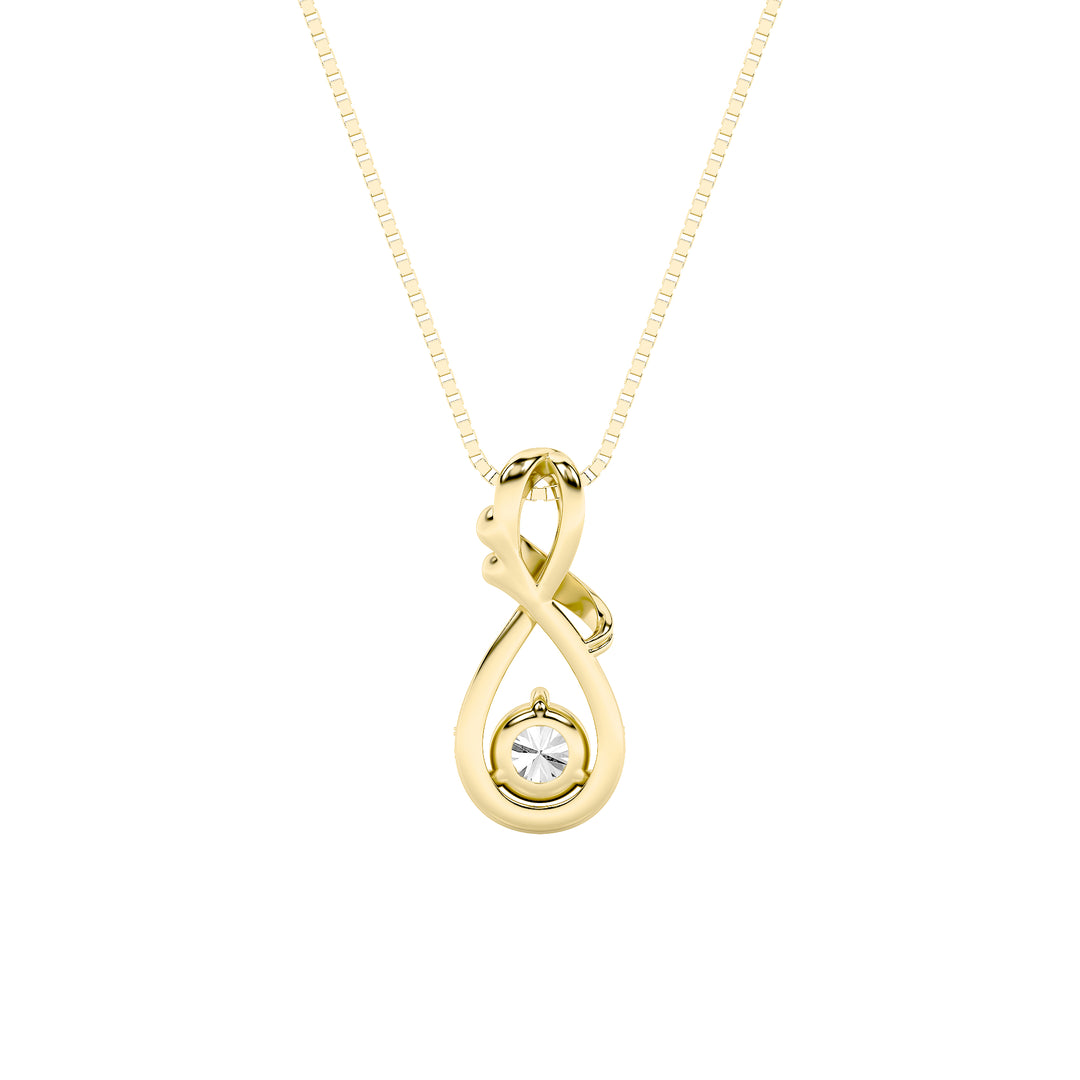 1Cttw Round Shaped Lab Grown Diamond (F/VS) Solitaire Pendant in 14K Gold
