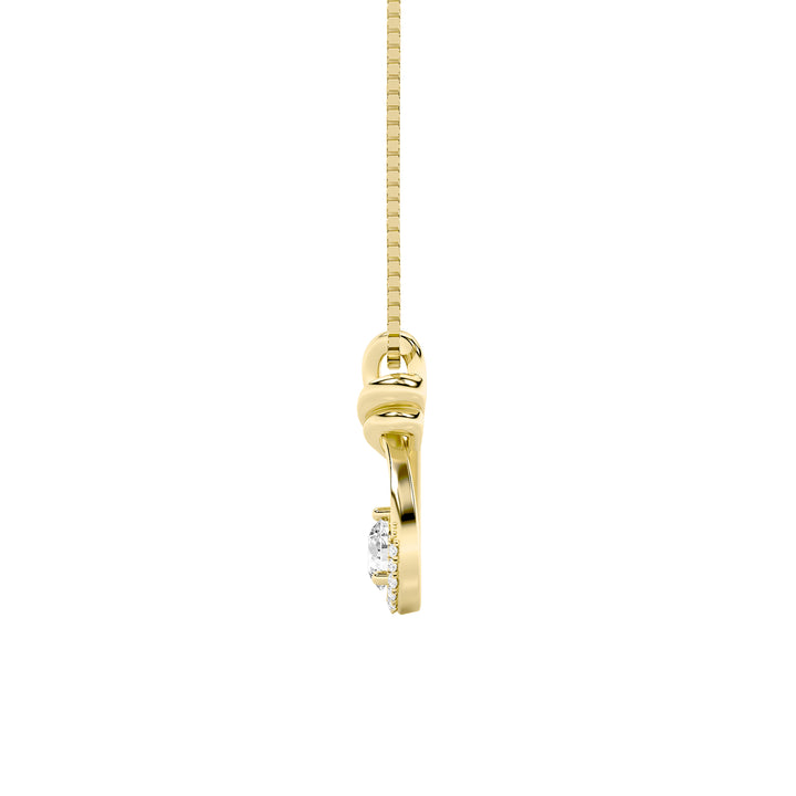 1Cttw Round Shaped Lab Grown Diamond (F/VS) Solitaire Pendant in 14K Gold