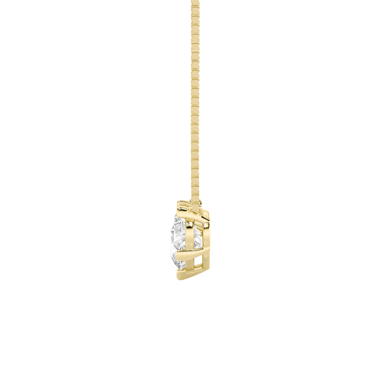 2Cttw Round Shaped Lab Grown Diamond (F/VS) ThreeStone Necklace in 14K Gold