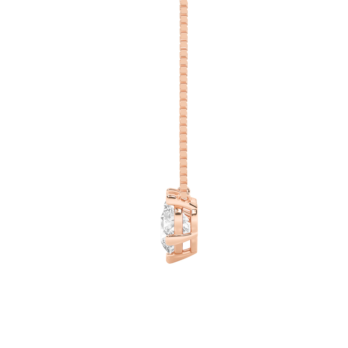 2Cttw Round Shaped Lab Grown Diamond (F/VS) ThreeStone Necklace in 14K Gold