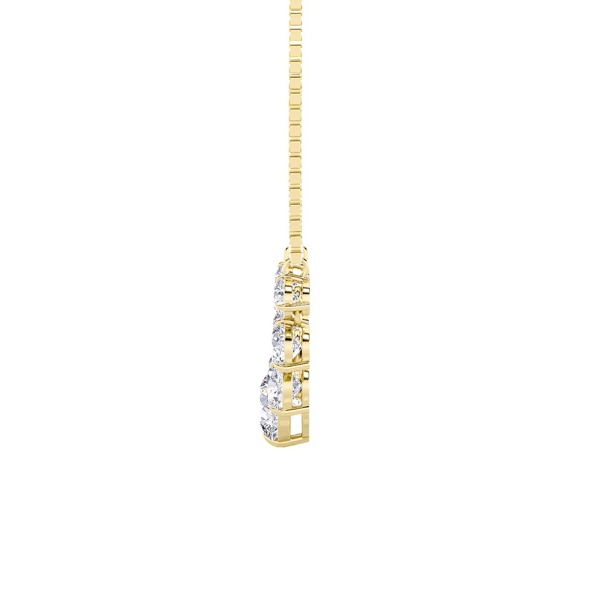 4.5Cttw Round Shaped Lab Grown Diamond (F/VS) Seven Stone Necklace in 14K Gold