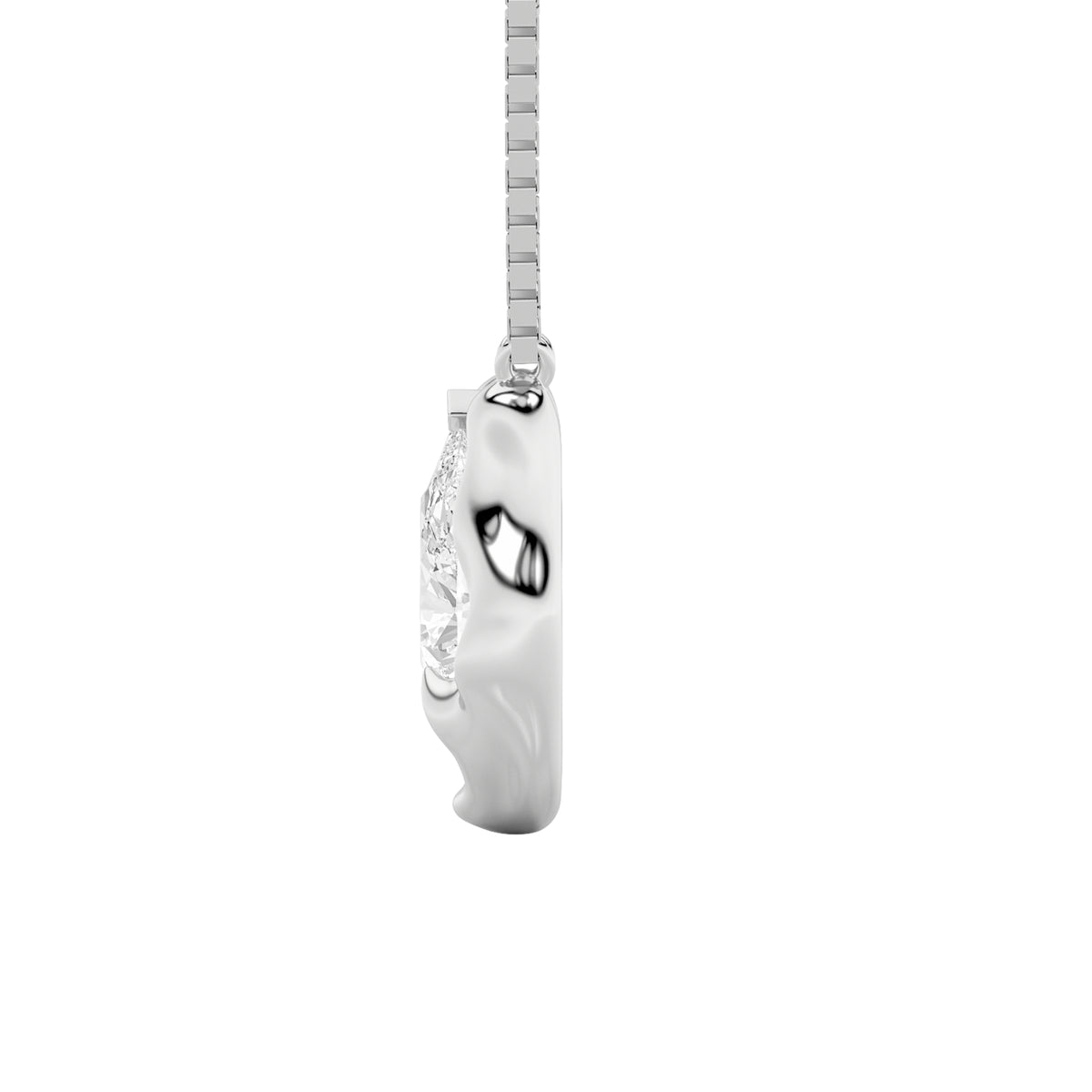 1Cttw Pear Shaped Lab Grown Diamond (F/VS)  Necklace in 14K Gold