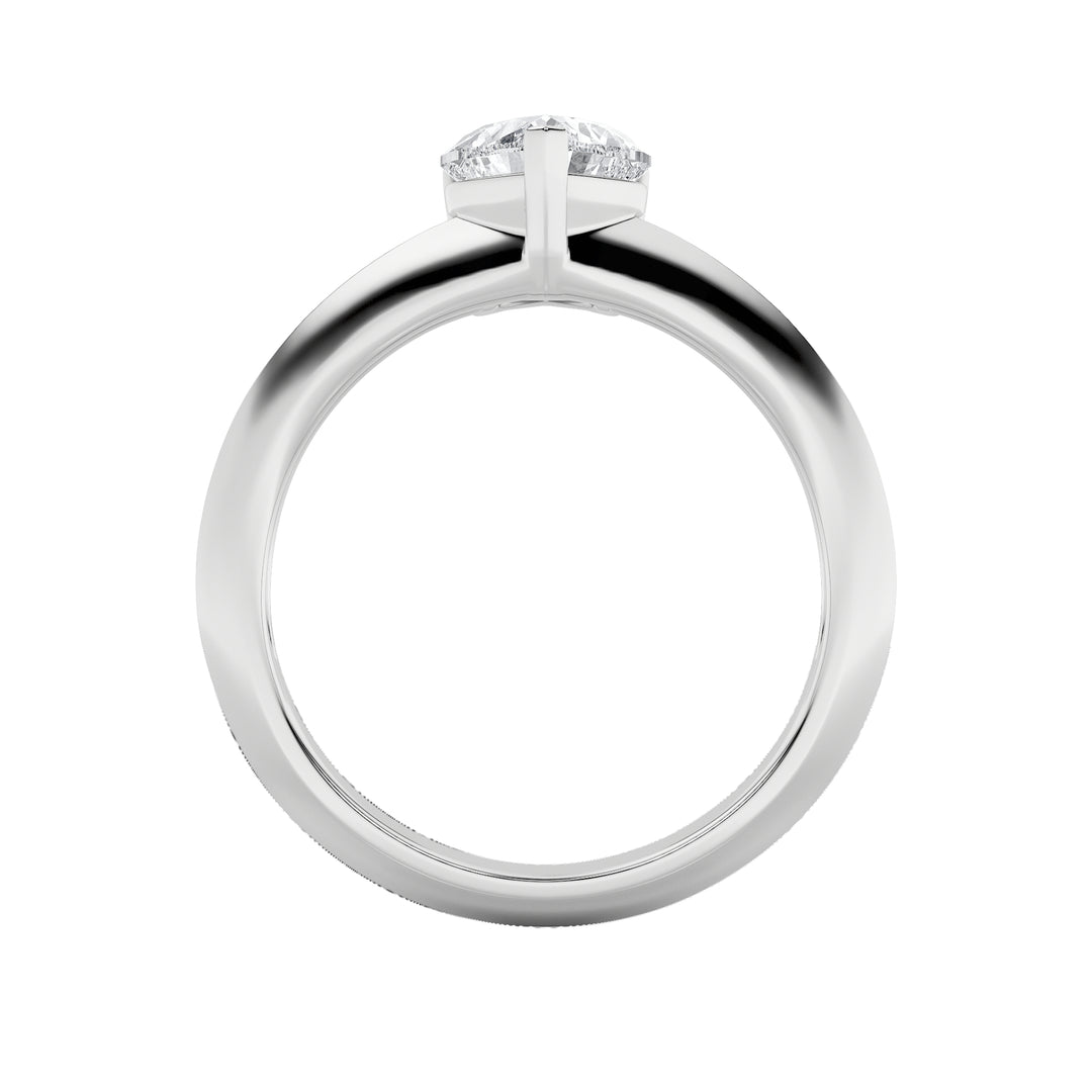 1Cttw Heart Shaped Lab Grown Diamond (F/VS) HeartShaped Ring in 14K Gold