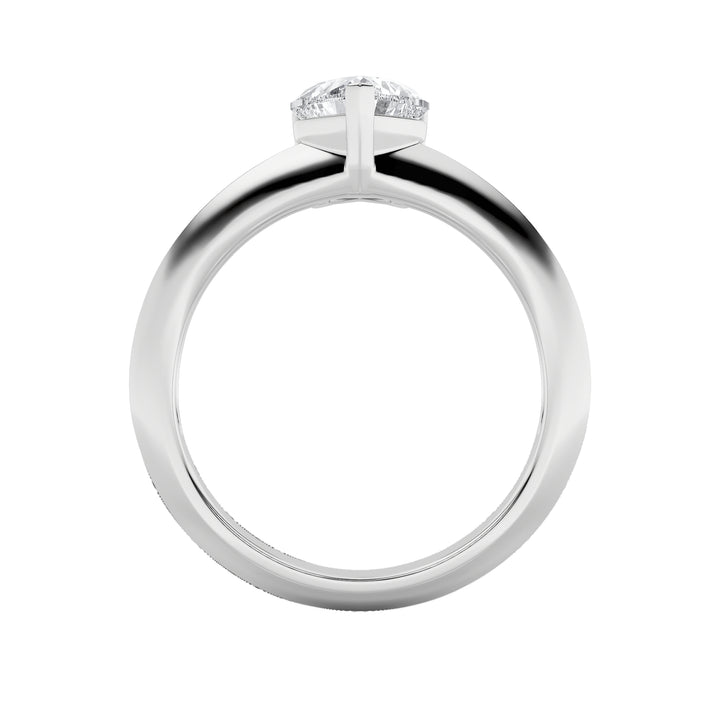 1Cttw Heart Shaped Lab Grown Diamond (F/VS) HeartShaped Ring in 14K Gold