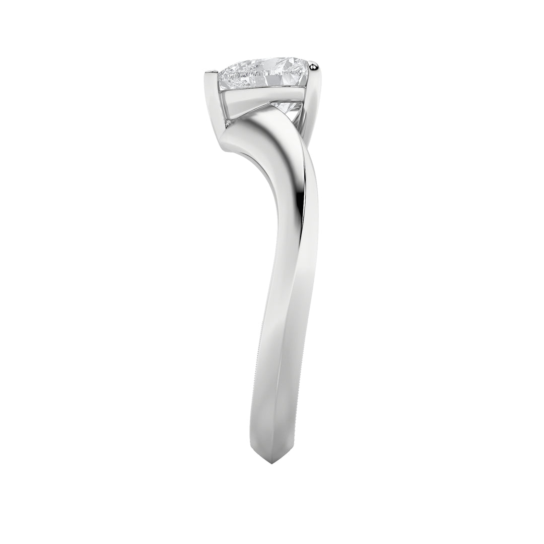 1Cttw Heart Shaped Lab Grown Diamond (F/VS) HeartShaped Ring in 14K Gold