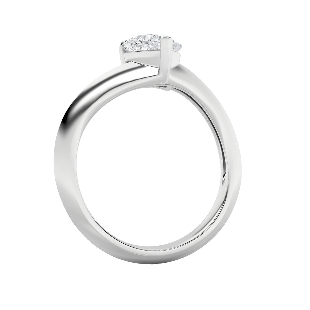 1Cttw Heart Shaped Lab Grown Diamond (F/VS) HeartShaped Ring in 14K Gold
