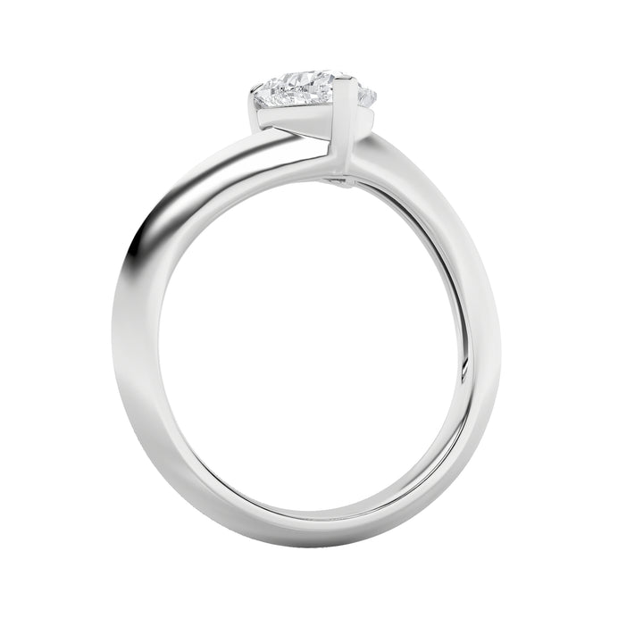 1Cttw Heart Shaped Lab Grown Diamond (F/VS) HeartShaped Ring in 14K Gold