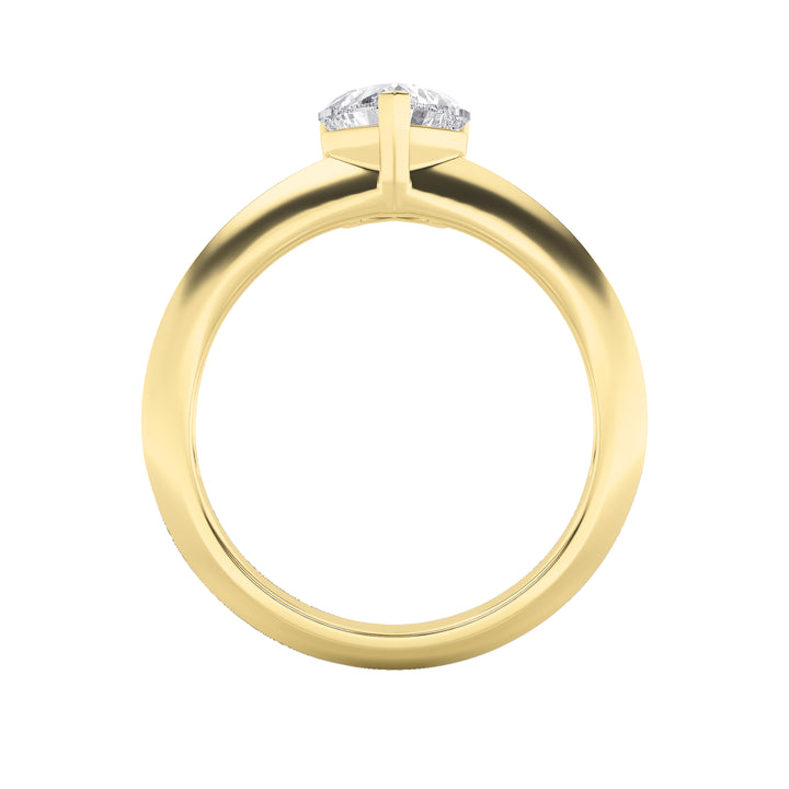 1Cttw Heart Shaped Lab Grown Diamond (F/VS) HeartShaped Ring in 14K Gold
