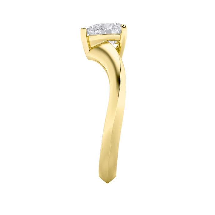 1Cttw Heart Shaped Lab Grown Diamond (F/VS) HeartShaped Ring in 14K Gold