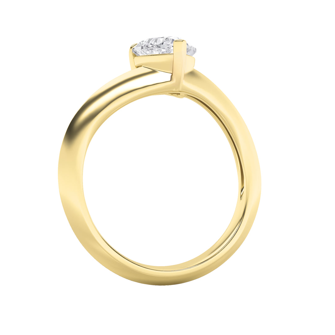 1Cttw Heart Shaped Lab Grown Diamond (F/VS) HeartShaped Ring in 14K Gold