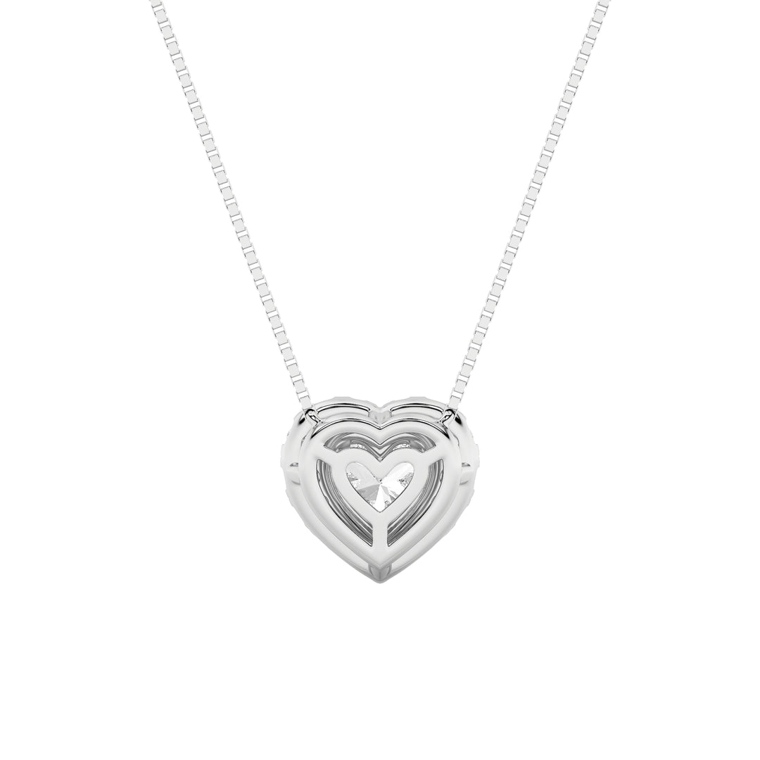 1.25Cttw Heart Shaped Lab Grown Diamond (F/VS) Heart Shaped Pendant in 14K Gold
