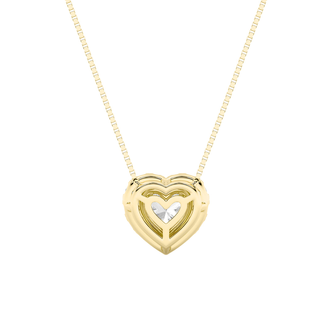 1.25Cttw Heart Shaped Lab Grown Diamond (F/VS) Heart Shaped Pendant in 14K Gold