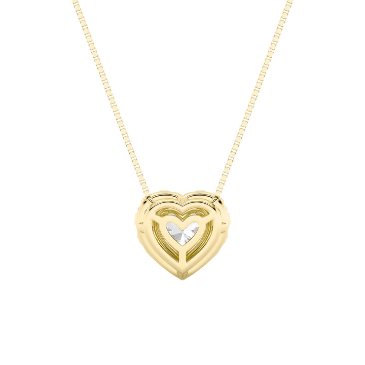 1.25Cttw Heart Shaped Lab Grown Diamond (F/VS) Heart Shaped Pendant in 14K Gold