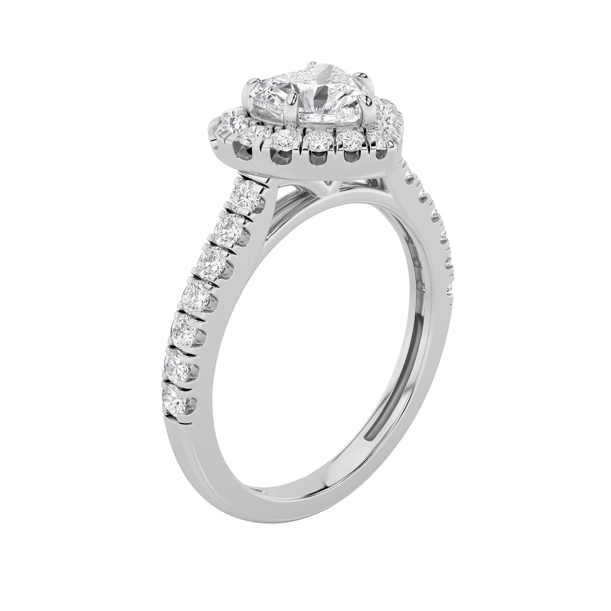 1.5Cttw Heart Shaped Lab Grown Diamond (F/VS) Heart Shaped Ring in 14K Gold
