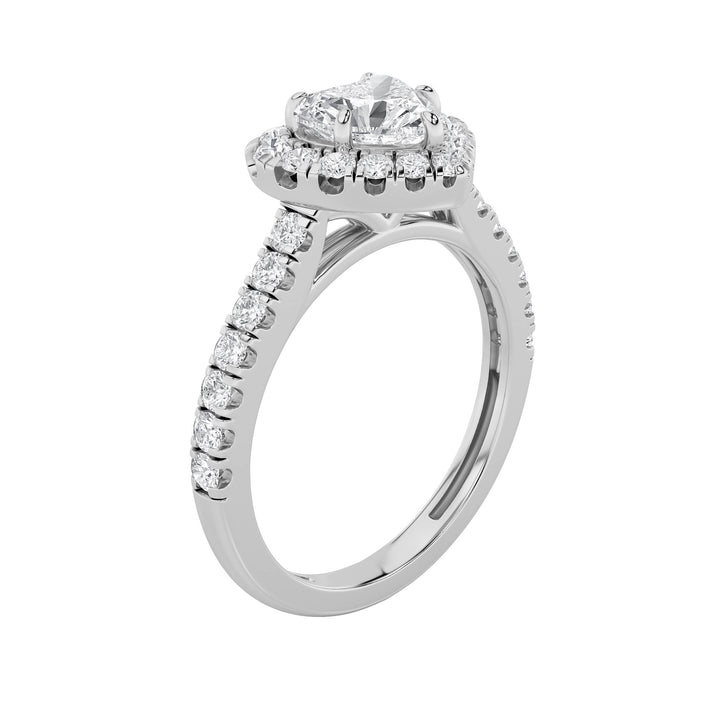 1.5Cttw Heart Shaped Lab Grown Diamond (F/VS) Heart Shaped Ring in 14K Gold