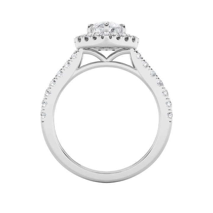 1.5Cttw Heart Shaped Lab Grown Diamond (F/VS) Heart Shaped Ring in 14K Gold