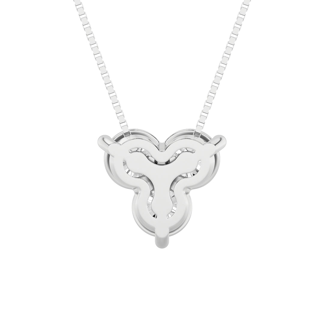 1Cttw Round Shaped Lab Grown Diamond (F/VS) ThreeStone Pendant in 14K Gold