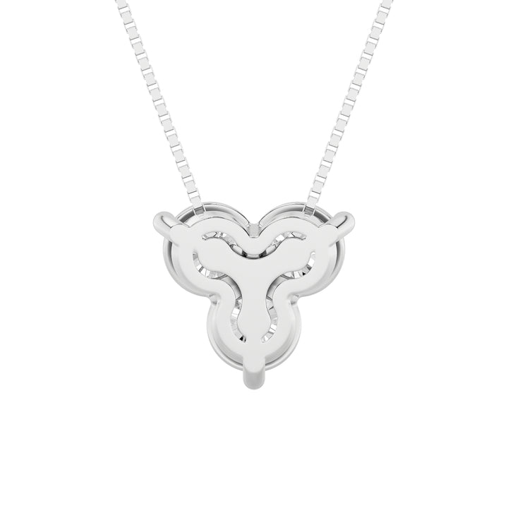 1Cttw Round Shaped Lab Grown Diamond (F/VS) ThreeStone Pendant in 14K Gold