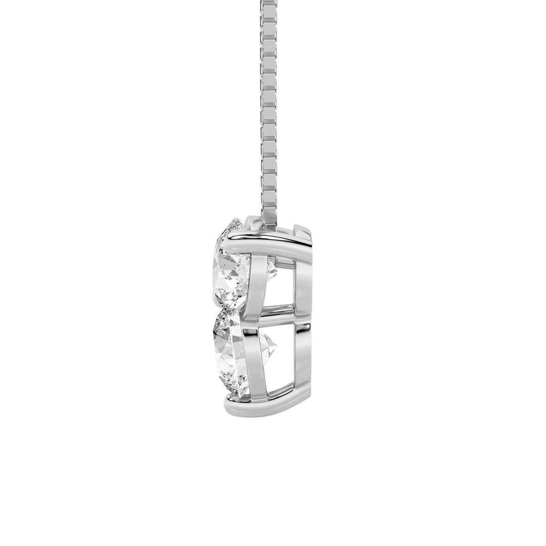 1Cttw Round Shaped Lab Grown Diamond (F/VS) ThreeStone Pendant in 14K Gold