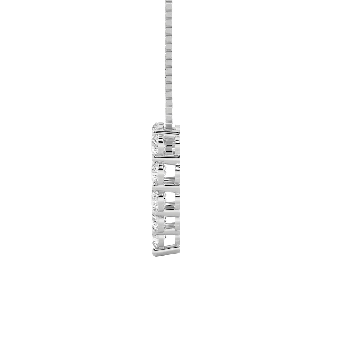 2Cttw Round Shaped Lab Grown Diamond (F/VS) HeartShaped Pendant in 14K Gold