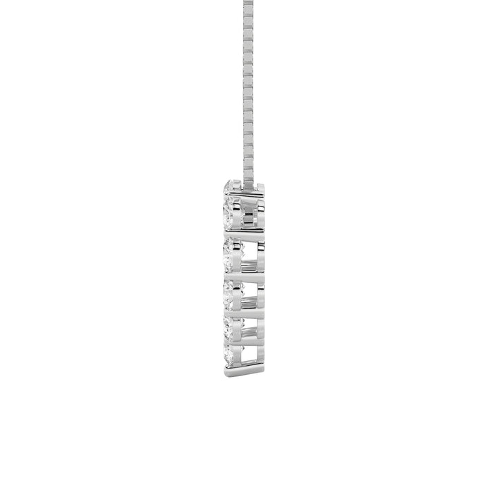 2Cttw Round Shaped Lab Grown Diamond (F/VS) HeartShaped Pendant in 14K Gold