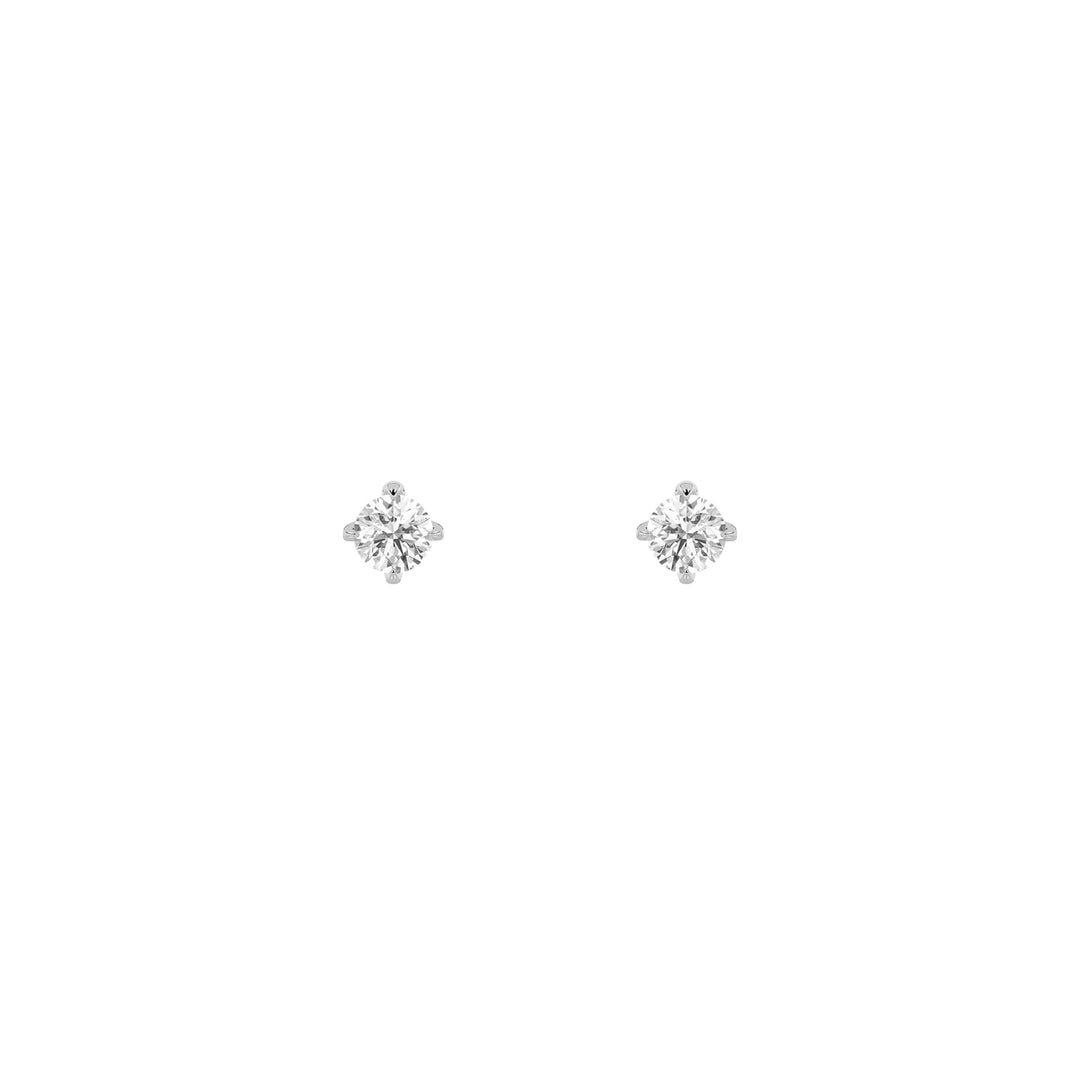 0.25Cttw Round Shaped Lab Grown Diamond (F/VS) Stud Earrings in 14K Gold