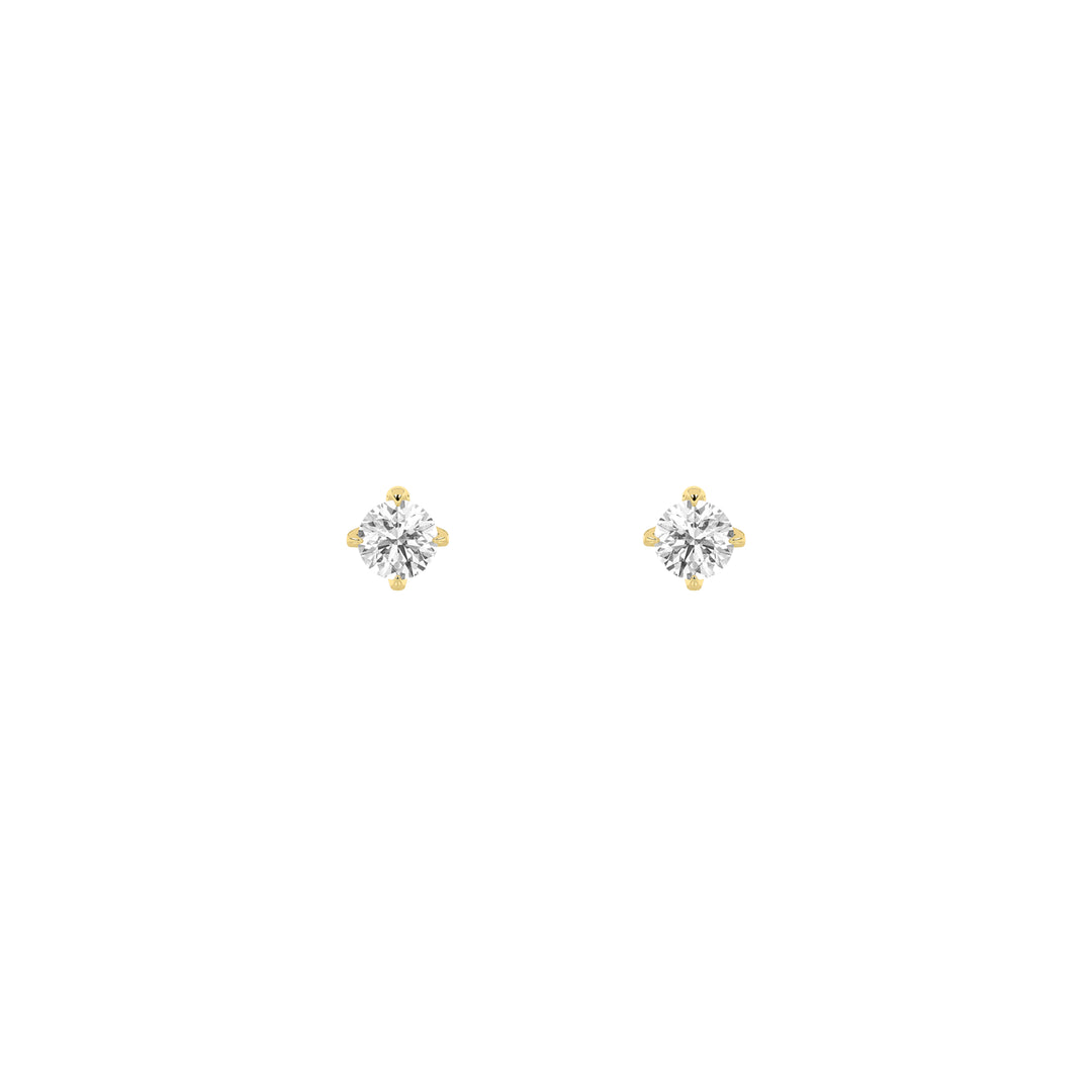 0.25Cttw Round Shaped Lab Grown Diamond (F/VS) Stud Earrings in 14K Gold