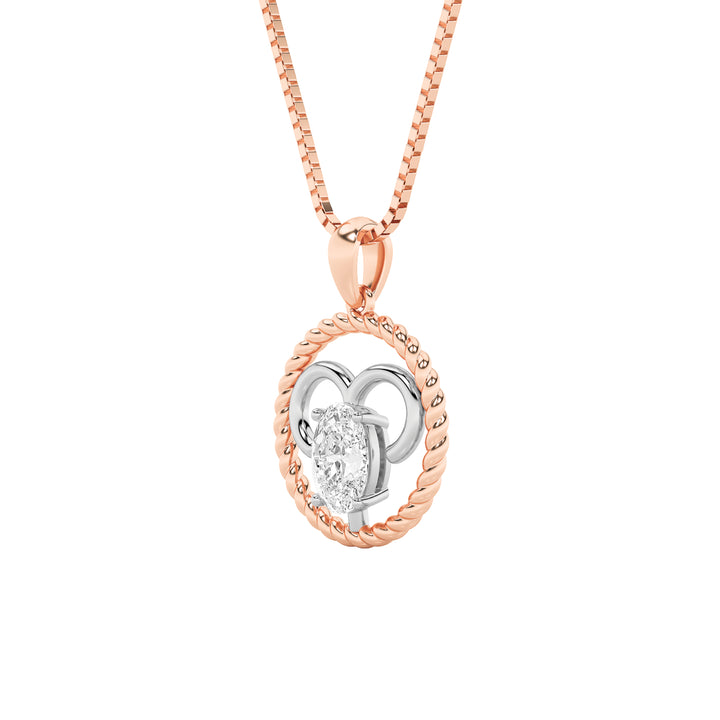 1Cttw Oval Shaped Lab Grown Diamond (F/VS) ZodiacPendant in 14K Gold
