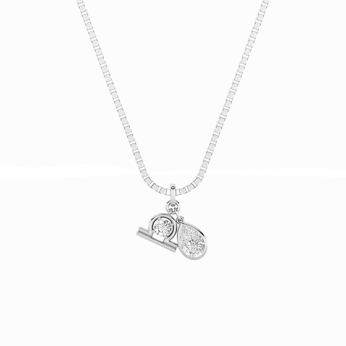 1Cttw Pear Shaped Lab Grown Diamond (F/VS) ZodiacPendant in 14K Gold