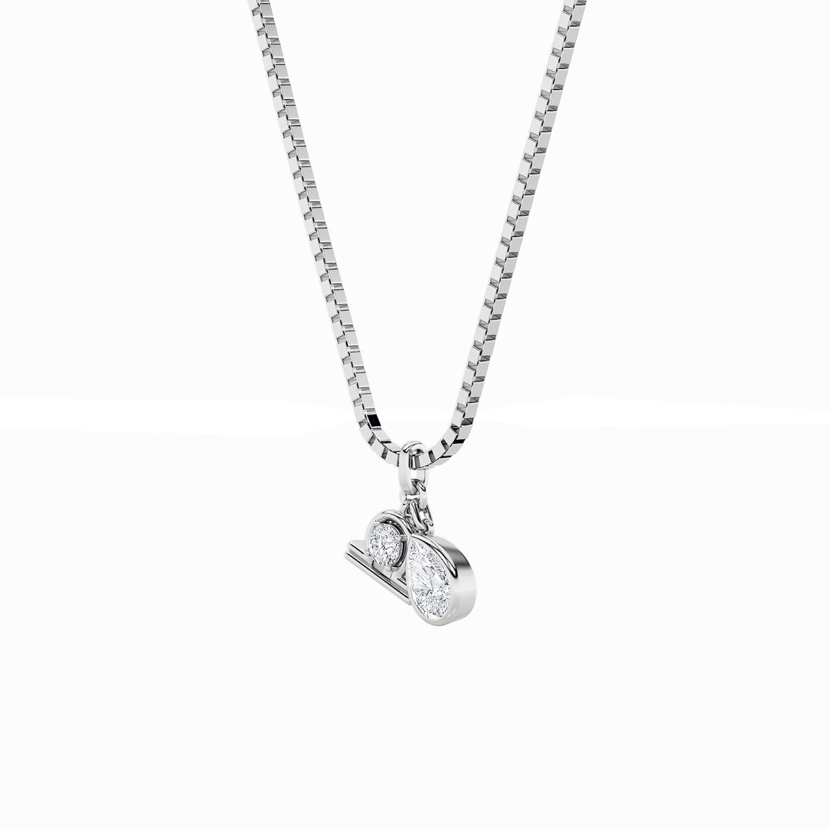 1Cttw Pear Shaped Lab Grown Diamond (F/VS) ZodiacPendant in 14K Gold