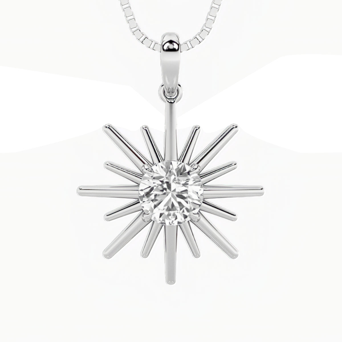 1.5Cttw Round Shaped Lab Grown Diamond (F/VS) Astralis Pendant in 14K Gold