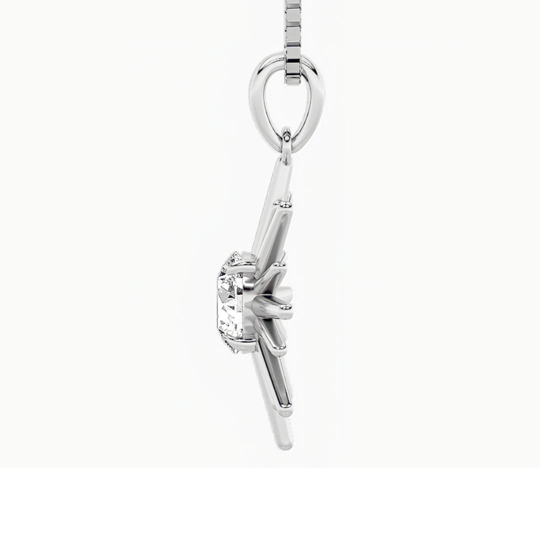 1.5Cttw Round Shaped Lab Grown Diamond (F/VS) Astralis Pendant in 14K Gold