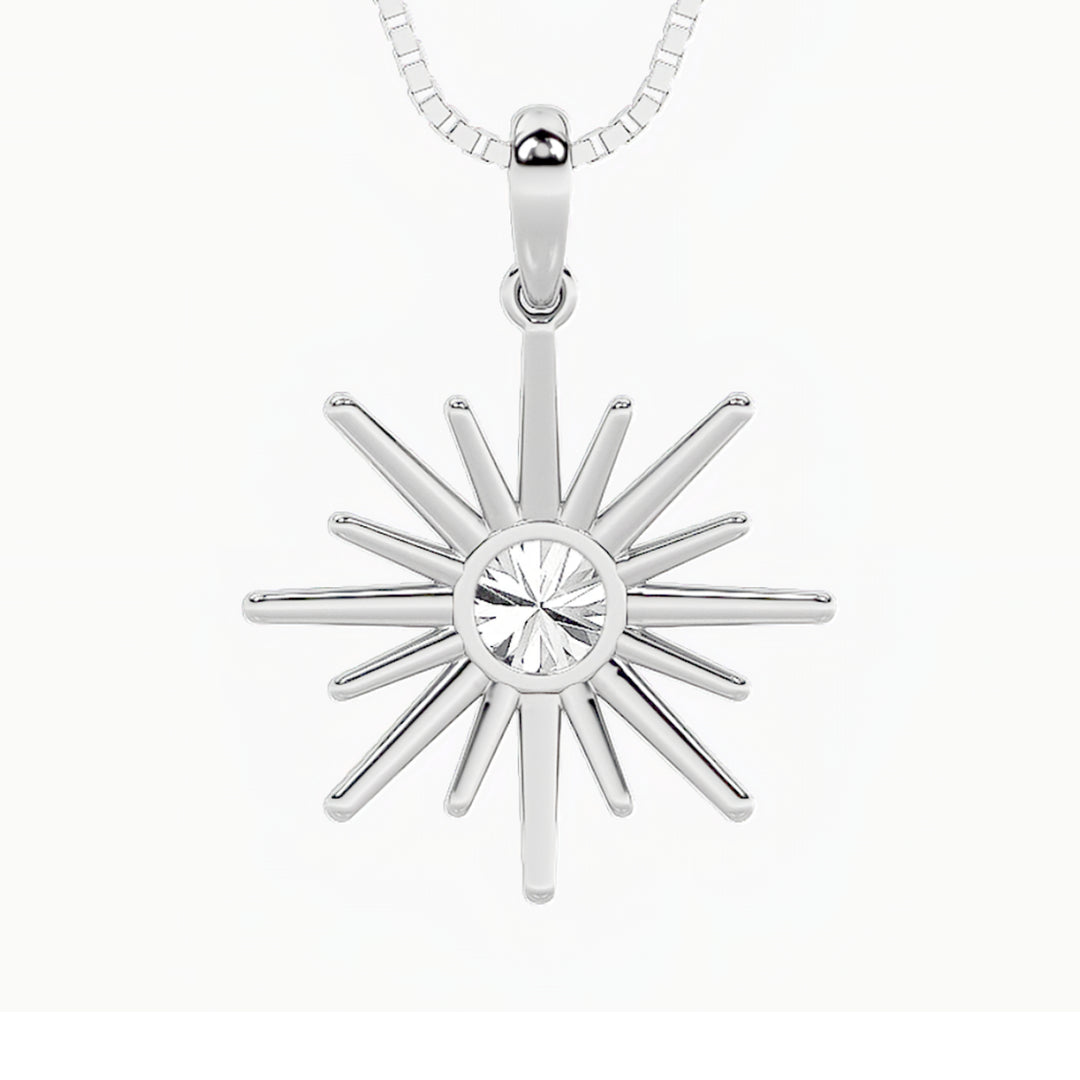 1.5Cttw Round Shaped Lab Grown Diamond (F/VS) Astralis Pendant in 14K Gold