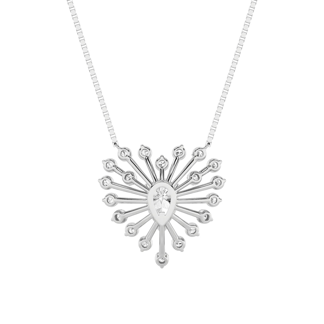 1.5Cttw Pear Shaped Lab Grown Diamond (F/VS) Astralis Necklace in 14K Gold