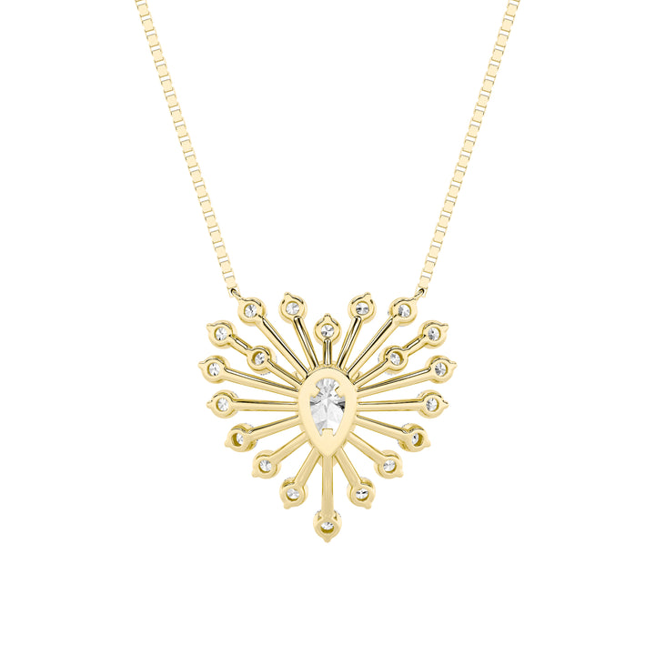 1.5Cttw Pear Shaped Lab Grown Diamond (F/VS) Astralis Necklace in 14K Gold