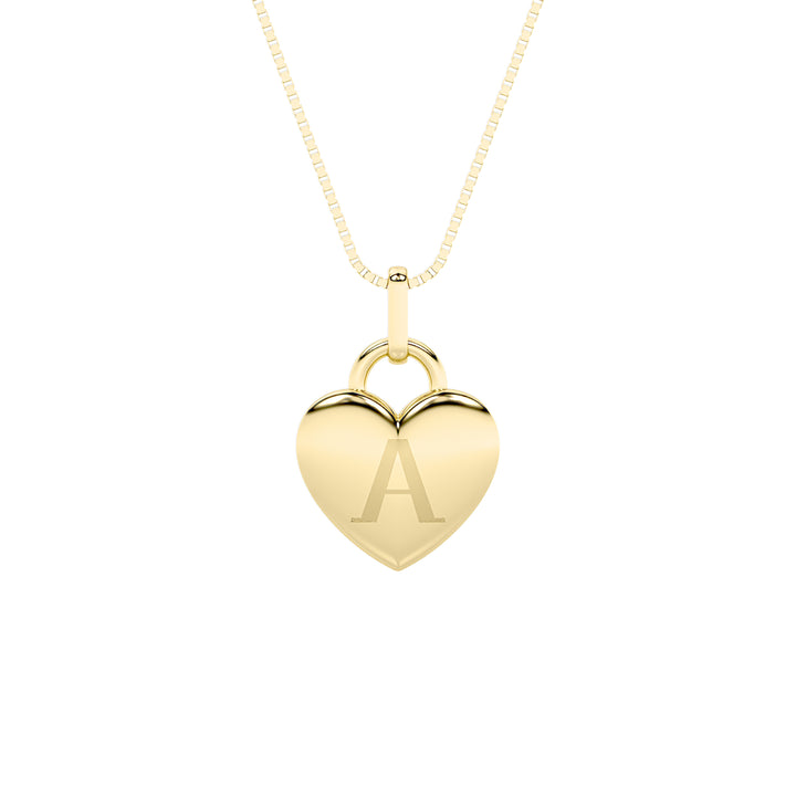1Cttw Oval Shaped Lab Grown Diamond (F/VS) Heart Pendant in 14K Yellow Gold