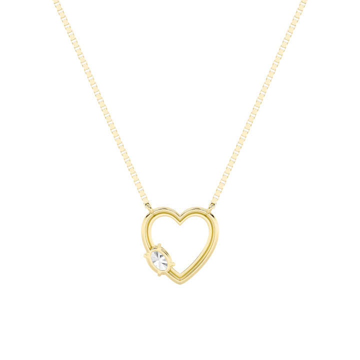 0.5CTW Oval Shaped Lab Grown Diamond (G/VS) Necklace in Silver|18K Yellow Gold