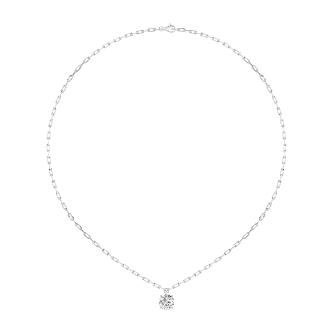 2Cttw Round Shaped Lab Grown Diamond (F/VS) Strata Chic Collection Necklace in 14K Gold