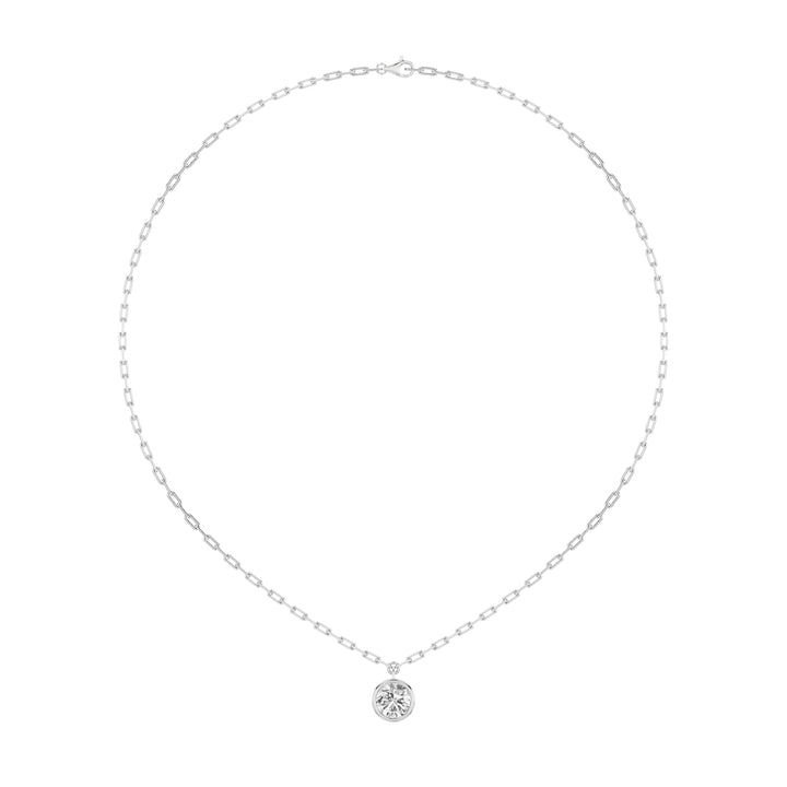 2Cttw Round Shaped Lab Grown Diamond (F/VS) Strata Chic Collection Necklace in 14K Gold