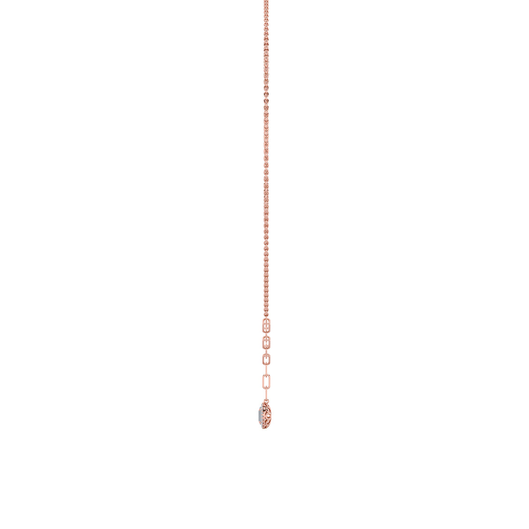 1.5Cttw Oval Shaped Lab Grown Diamond (F/VS) Solitaire Necklace in 14K Gold