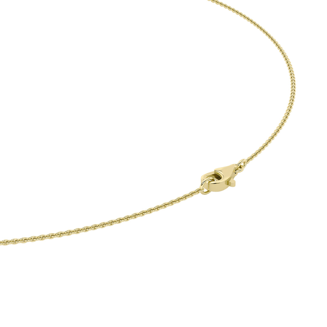 3Cttw Pear Shaped Lab Grown Diamond (F/VS) Solitaire Necklace in 14K Gold