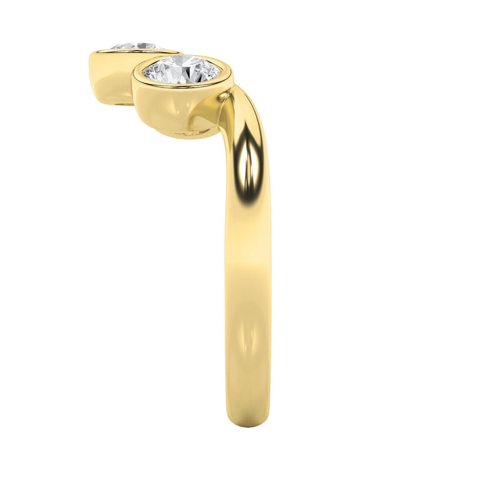 1Cttw Round Shaped Lab Grown Diamond (F/VS) ThreeStone Ring in 14K Gold