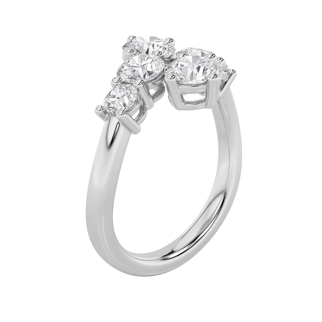 2Cttw Round Shaped Lab Grown Diamond (F/VS) ThreeStone Ring in 14K Gold